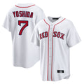 Crovyle B.Red Sox #7 Masataka Yoshida Player White Home Game Stitched Jersey