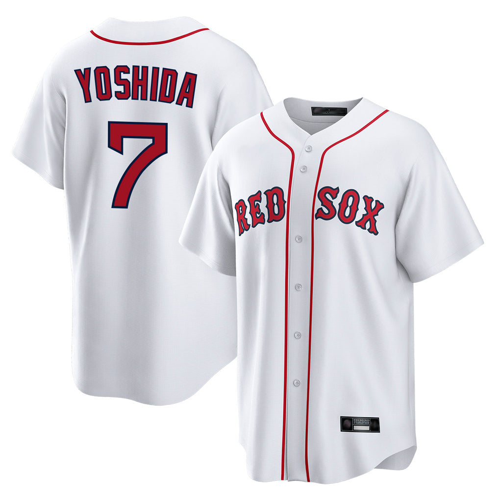 Crovyle B.Red Sox #7 Masataka Yoshida Player White Home Game Stitched Jersey