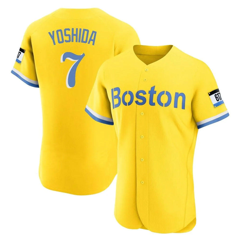 Crovyle B.Red Sox #7 Masataka Yoshida Player Yellow Limited Elite Home Game Stitched Jersey