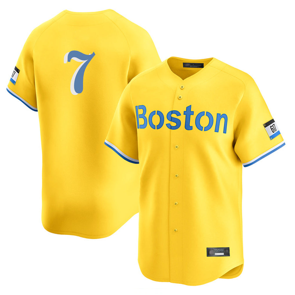 Crovyle B.Red Sox #7 Masataka Yoshida Player Yellow Limited Home Game Stitched Jersey