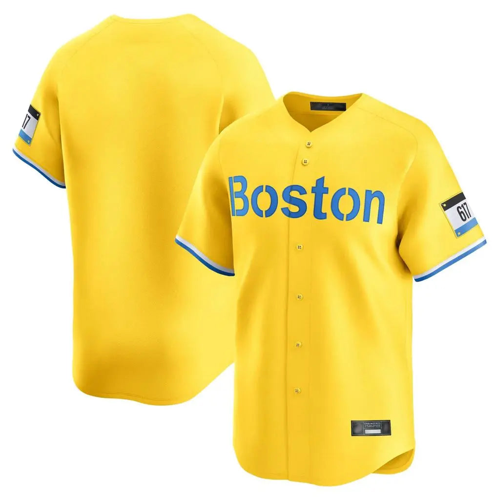 Crovyle B.Red Sox Blank Player Yellow Limited Home Game Stitched Jerseys