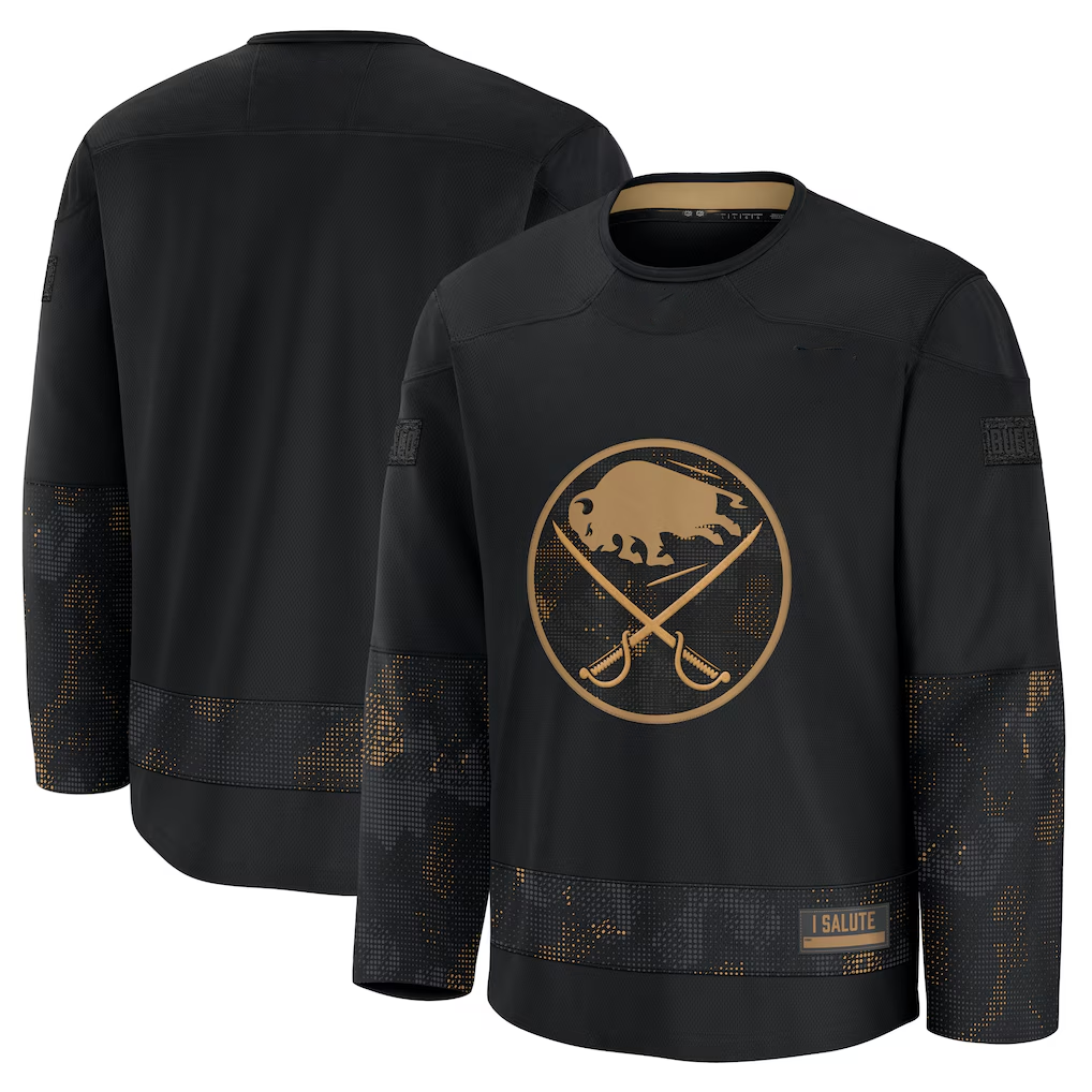 Crovyle B.Sabres Black 2024 Military Appreciation Practice Stitched Jerseys