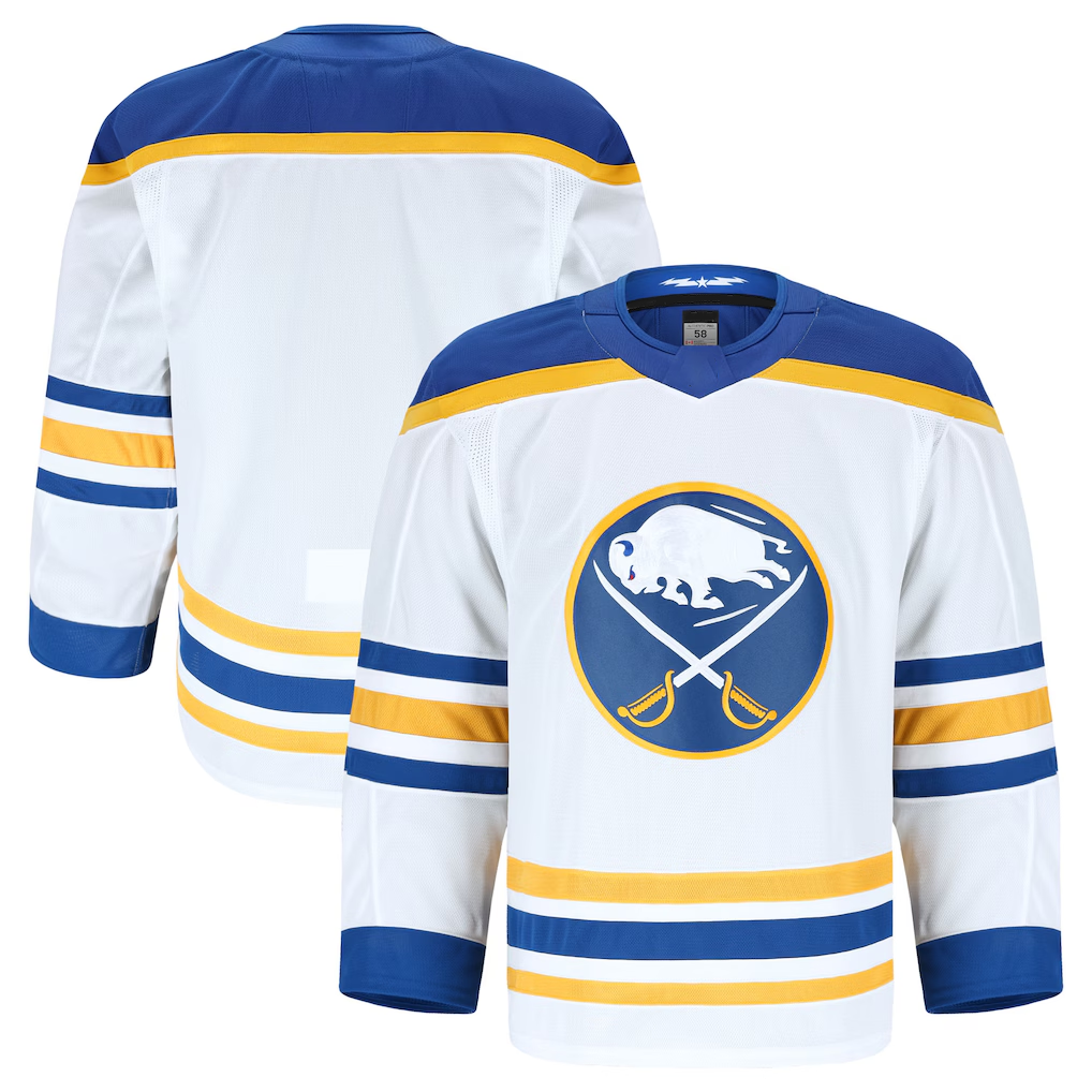 Crovyle B.Sabres White Away Authentic Pro Stitched Jerseys