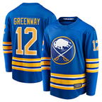 Crovyle B.Sabres #12 Jordan Greenway Royal Home Breakaway Stitched Jerseys