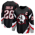 Crovyle B.Sabres #26 Rasmus Dahlin Black Alternate Captain Patch Breakaway Stitched Jerseys