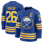 Crovyle B.Sabres #26 Rasmus Dahlin Royal Premium with Captain's Patch Stitched Jerseys
