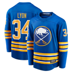 Crovyle B.Sabres #34 Alex Lyon Royal Home Breakaway Stitched Jerseys