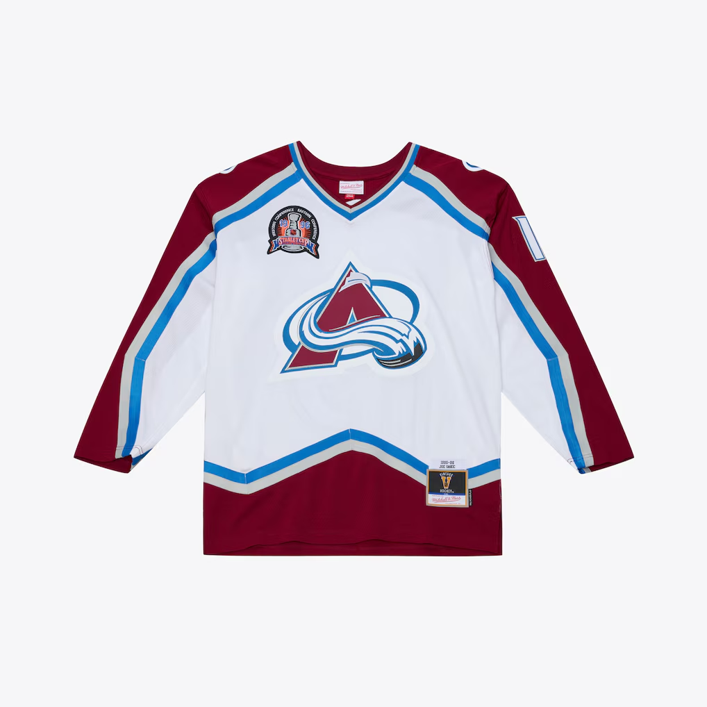 Crovyle C.Avalanche Joe Sakic Mitchell & Ness White 1995 Power Play Jerseys