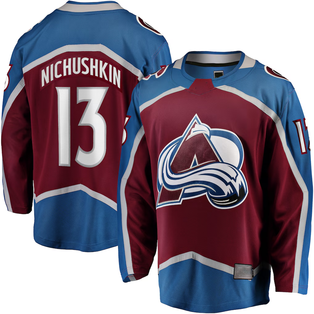 Crovyle C.Avalanche #13 Valeri Nichushkin Burgundy Breakaway Player Jerseys