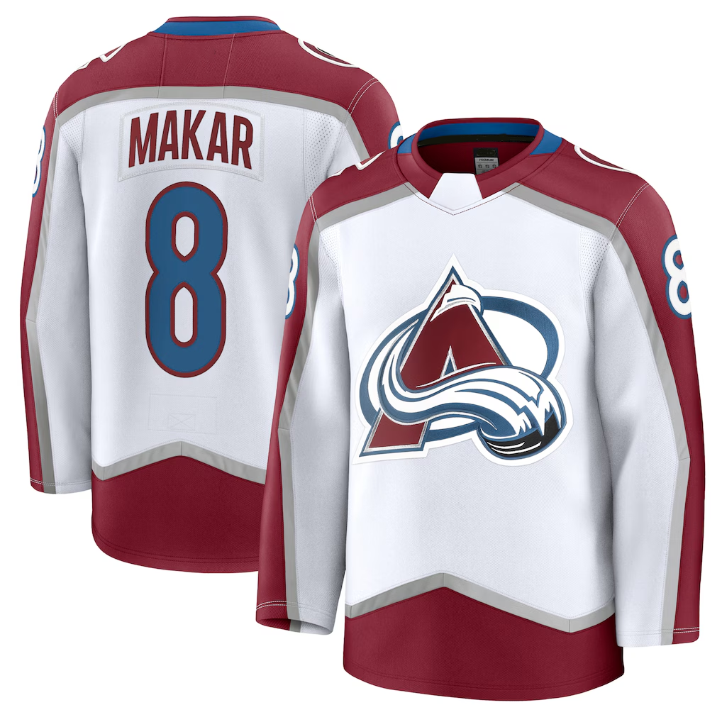 Crovyle C.Avalanche #8 Cale Makar White Away Premium Jerseys
