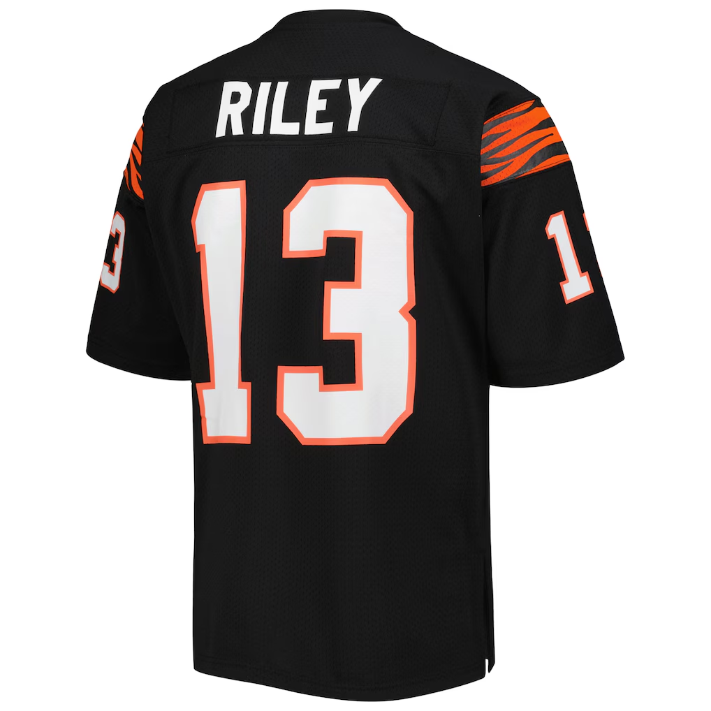 Crovyle C.Bengals 1981 #13 Ken Riley Mitchell & Ness Black Authentic Throwback Retired Player Jersey