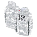 Crovyle C.Bengals Arctic Camo Salute to Service Pullover Hoodie Limited Blank Player Stitched Jerseys