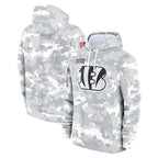 Crovyle C.Bengals Arctic Camo Salute to Service Pullover Hoodie Limited Blank Player Stitched Jerseys