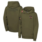 Crovyle C.Bengals Olive Salute to Service Pullover Hoodies Limited Blank Player Stitched Jerseys
