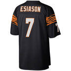 Crovyle C.Bengals #7 Boomer Esiason Mitchell & Ness Black Legacy Replica Stitched Puhic Jersey