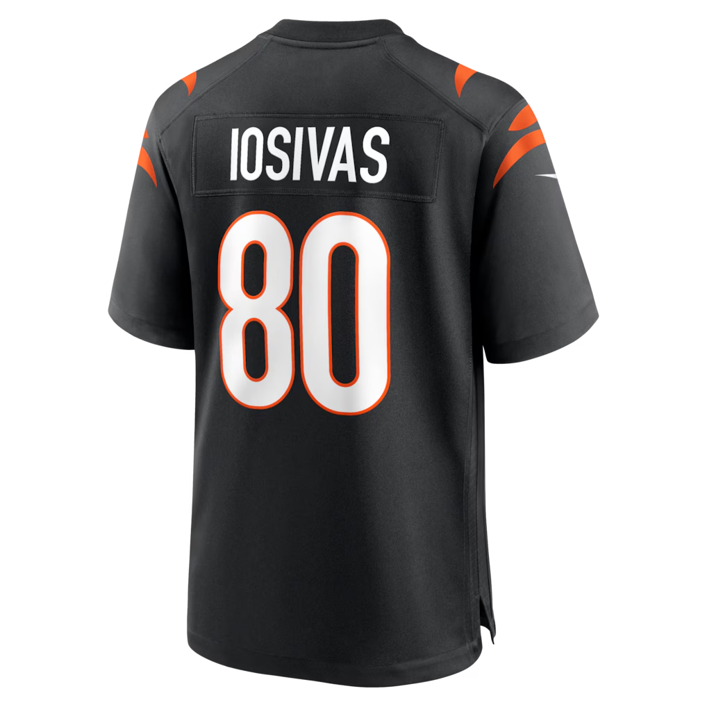 Crovyle C.Bengals #80 Andrei Iosivas Black Team Game Stitched Jerseys