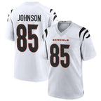 Crovyle C.Bengals #85 Chad Johnson Player White Home Game Stitched Jerseys