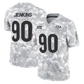 Crovyle C.Bengals #90 Kris Jenkins Jr Player Arctic Camo Salute to Service Limited Stitched Jerseys