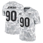 Crovyle C.Bengals #90 Kris Jenkins Jr Player Arctic Camo Salute to Service Limited Stitched Jerseys