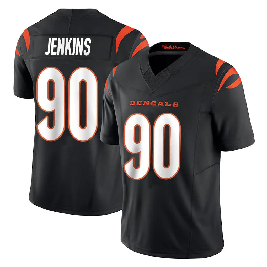 Crovyle C.Bengals #90 Kris Jenkins Jr Player Black Vapor F.U.S.E. Limited Home Game Stitched Jerseys