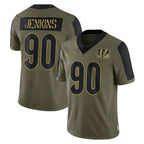 Crovyle C.Bengals #90 Kris Jenkins Jr Player Olive Salute to Service Game Stitched Jerseys