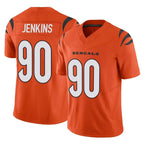 Crovyle C.Bengals #90 Kris Jenkins Jr Player Orange Vapor F.U.S.E. Limited Home Game Stitched Jerseys