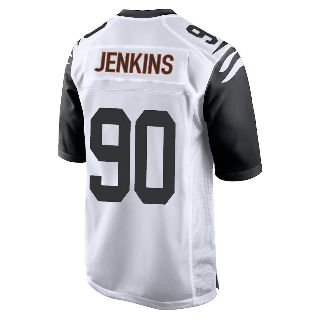 Crovyle C.Bengals #90 Kris Jenkins Jr Player White Alternate Home Game Stitched Jerseys