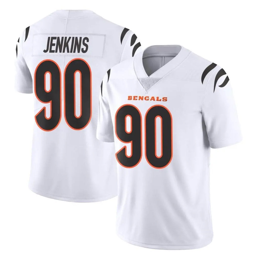 Crovyle C.Bengals #90 Kris Jenkins Jr Player White Vapor Untouchable Limited Home Game Stitched Jerseys