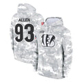 Crovyle C.Bengals #93 Jonathan Allen Player Arctic Camo Salute to Service Pullover Hoodie Limited Stitched Jerseys