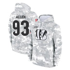Crovyle C.Bengals #93 Jonathan Allen Player Arctic Camo Salute to Service Pullover Hoodie Limited Stitched Jerseys