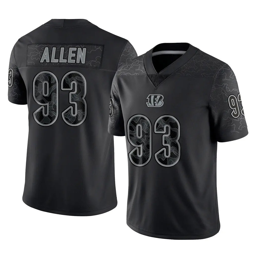 Crovyle C.Bengals #93 Jonathan Allen Player Black Reflective Limited Game Stitched Jerseys