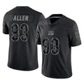 Crovyle C.Bengals #93 Jonathan Allen Player Black Reflective Limited Game Stitched Jerseys