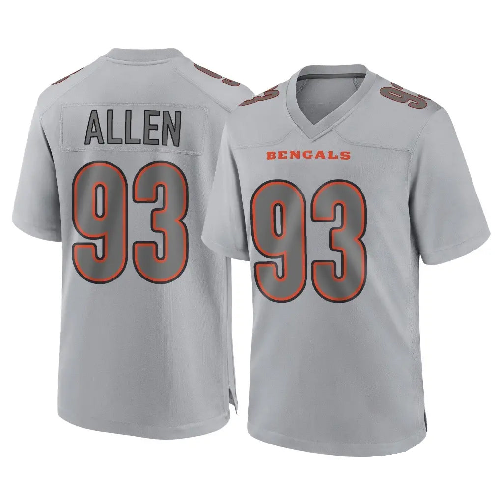 Crovyle C.Bengals #93 Jonathan Allen Player Gray Atmosphere Fashion Game Stitched Jerseys