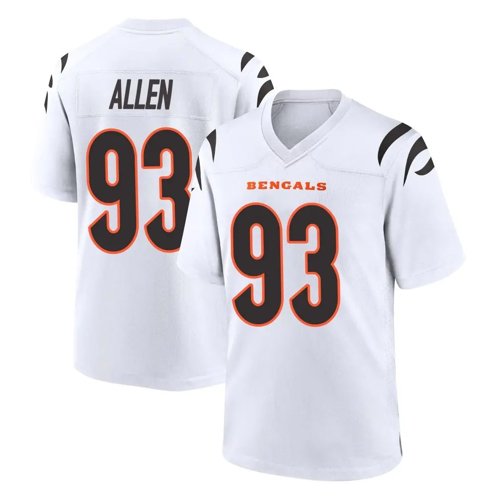 Crovyle C.Bengals #93 Jonathan Allen Player White Home Game Stitched Jerseys