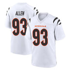 Crovyle C.Bengals #93 Jonathan Allen Player White Home Game Stitched Jerseys