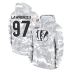 Crovyle C.Bengals #97 Dexter Lawrence II Player Arctic Camo Salute to Service Pullover Hoodie Limited Stitched Jerseys