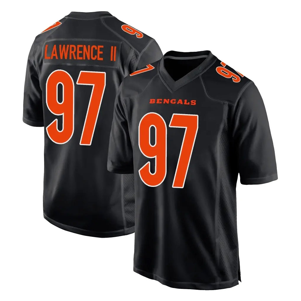 Crovyle C.Bengals #97 Dexter Lawrence II Player Black Fashion Game Stitched Jerseys