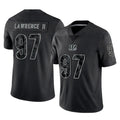Crovyle C.Bengals #97 Dexter Lawrence II Player Black Reflective Limited Game Stitched Jerseys