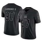 Crovyle C.Bengals #97 Dexter Lawrence II Player Black Reflective Limited Game Stitched Jerseys
