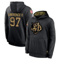Crovyle C.Bengals #97 Dexter Lawrence II Player Black Salute to Service Pullover Hoodies Limited Stitched Jerseys