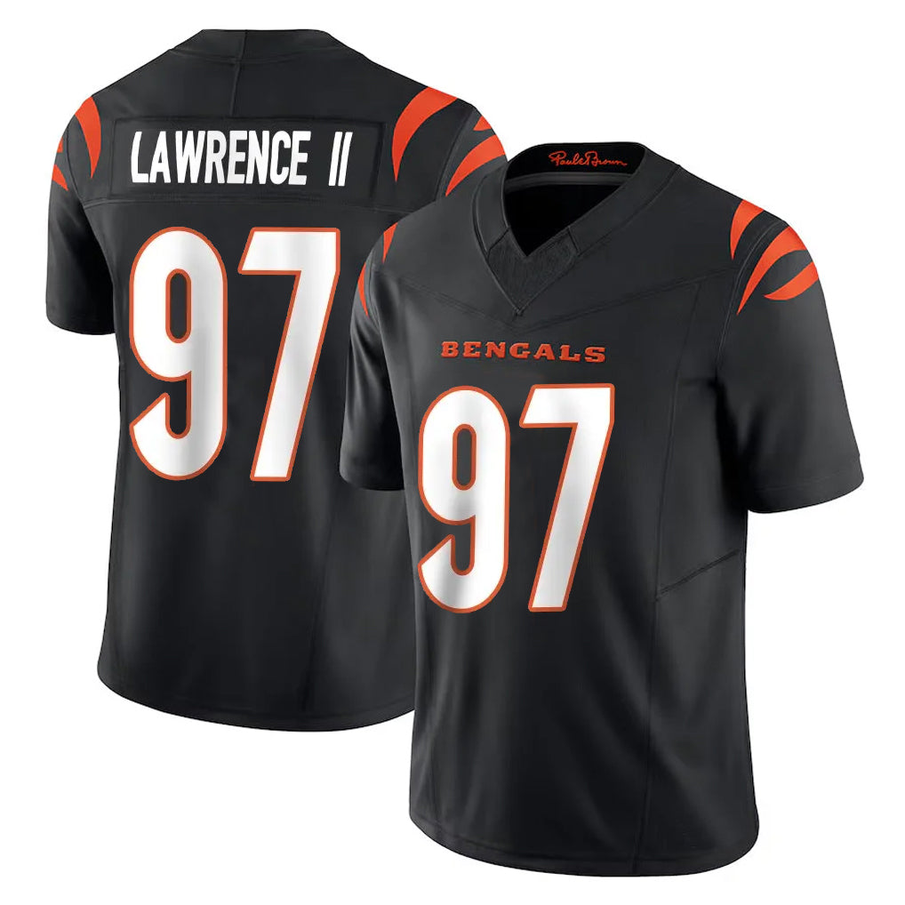 Crovyle C.Bengals #97 Dexter Lawrence II Player Black Vapor F.U.S.E. Limited Home Game Stitched Jerseys