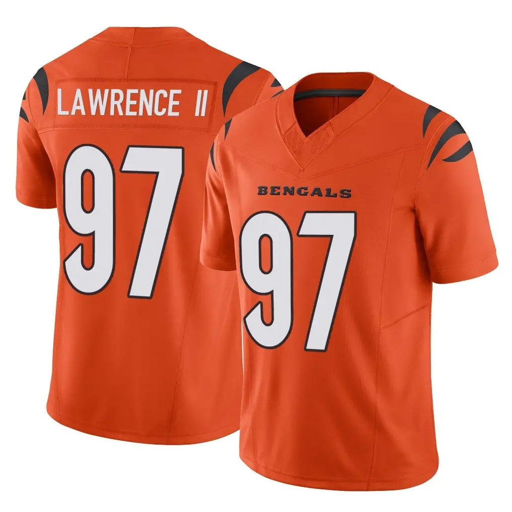 Crovyle C.Bengals #97 Dexter Lawrence II Player Orange Vapor F.U.S.E. Limited Home Game Stitched Jerseys