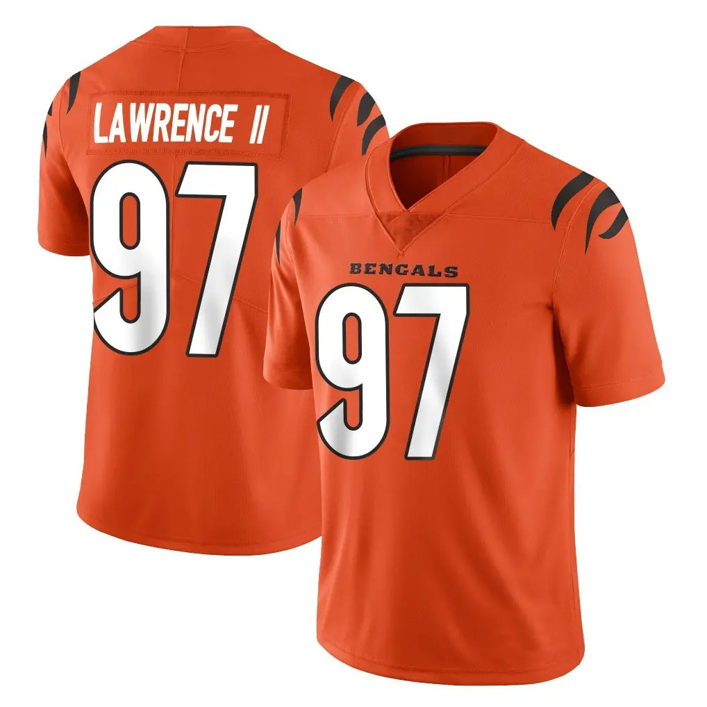 Crovyle C.Bengals #97 Dexter Lawrence II Player Orange Vapor Untouchable Limited Home Game Stitched Jerseys