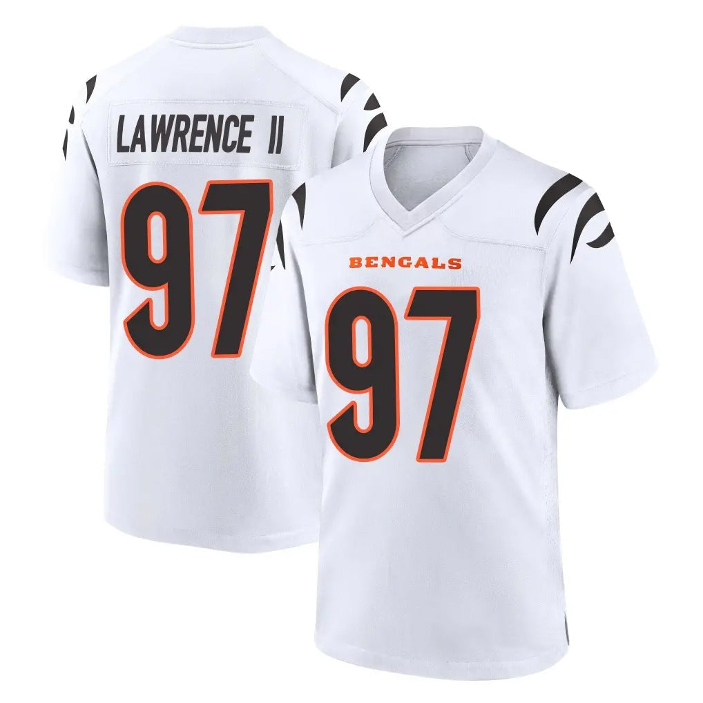 Crovyle C.Bengals #97 Dexter Lawrence II Player White Home Game Stitched Jerseys