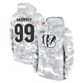 Crovyle C.Bengals #99 Myles Murphy Player Arctic Camo Salute to Service Pullover Hoodie Limited Stitched Jerseys