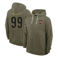 Crovyle C.Bengals #99 Myles Murphy Player Olive Salute to Service Pullover Hoodies Limited Stitched Jerseys