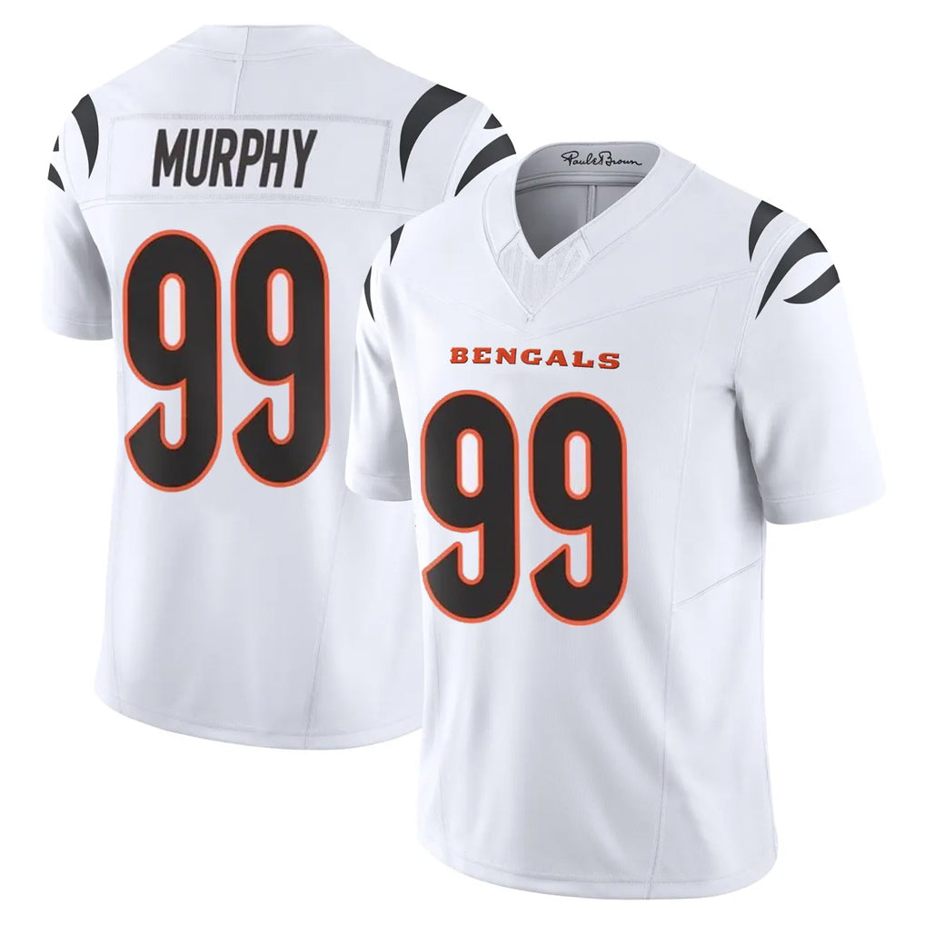 Crovyle C.Bengals #99 Myles Murphy Player White Vapor F.U.S.E. Limited Home Game Stitched Jerseys