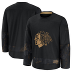 Crovyle C.Blackhawks Black 2024 Military Appreciation Practice Jerseys