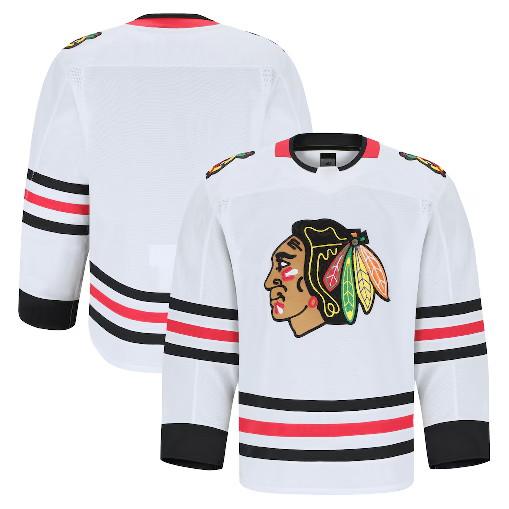 Crovyle C.Blackhawks White Away Authentic Pro Jerseys
