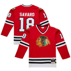Crovyle C.Blackhawks #18 Denis Savard Scarlet 1980-81 Power Play Jerseys